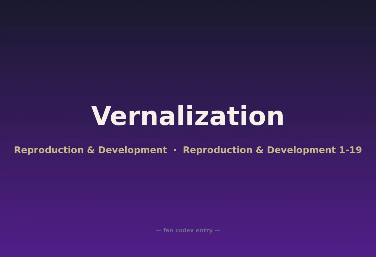Vernalization
